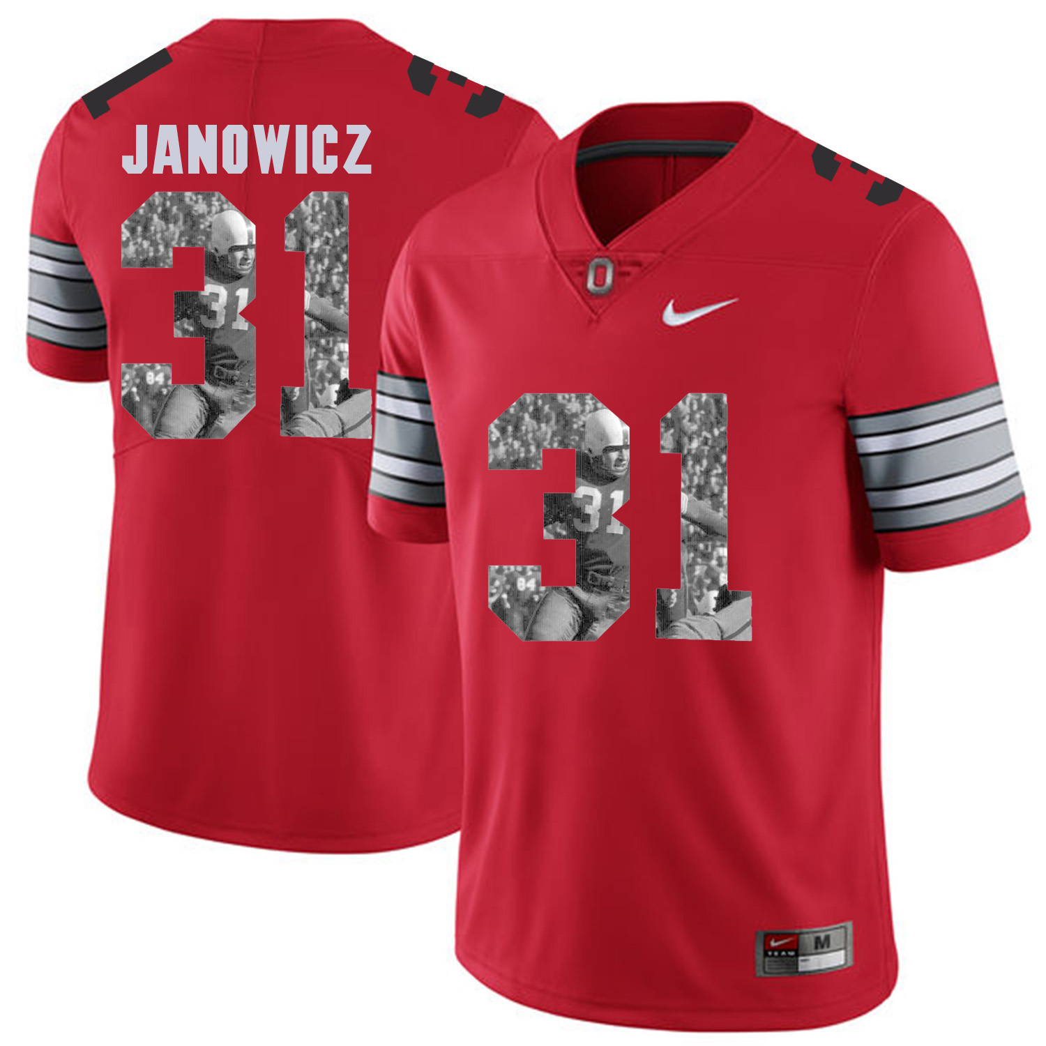 Men Ohio State 31 Janowicz Red Fashion Edition Customized NCAA Jerseys